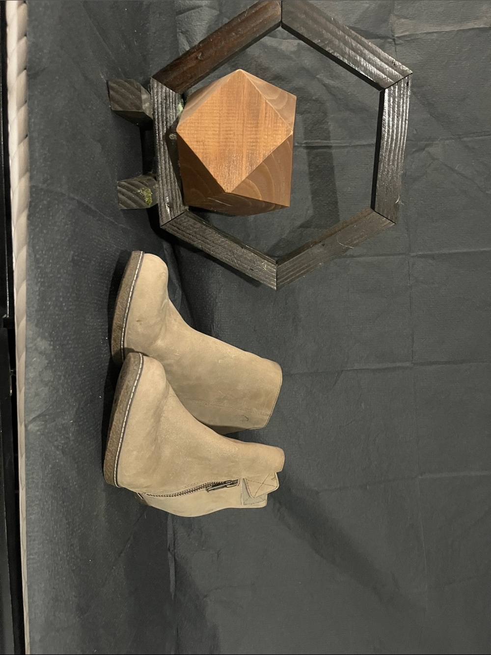 Dansko Taupe Suede Wedge Ankle Boots